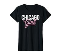 Chicago Girl Illinois Mujeres Chica Divertido Hogar Chi Town City Camiseta