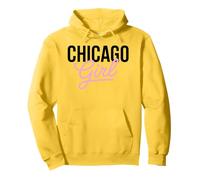 Chicago Girl Illinois Mujeres Chica Divertido Hogar Chi Town City Sudadera con Capucha