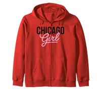 Chicago Girl Illinois Mujeres Chica Divertido Hogar Chi Town City Sudadera con Capucha