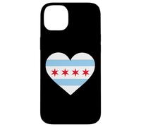 Chicago Heart Flag Pride Windy City Illinois Loop North Side Carcasa para iPhone 14 Plus