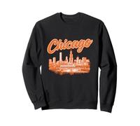 Chicago Horizonte Paisaje Urbano Ciudad Viento Viaje Vintage Sudadera