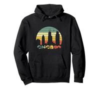 Chicago Illinois Horizonte Paisaje Urbano Medio Oeste Estados Unidos Windy City Sudadera con Capucha