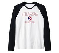 Chicago Illinois (Illinois) Camiseta Manga Raglan