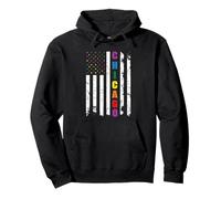 Chicago Illinois LGBTQ Gay Pride Month American Flag Rainbow Sudadera con Capucha