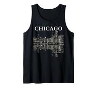 Chicago Illinois Skyline City Reflection Urban Camiseta sin Mangas