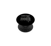 Chicago Illinois Skyline City Reflection Urban PopSockets PopGrip Adhesivo