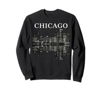 Chicago Illinois Skyline City Reflection Urban Sudadera