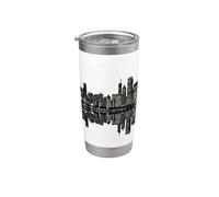Chicago Illinois Skyline City Reflection Urban Vaso térmico de acero inoxidable de doble pared