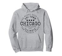 Chicago Illinois Windy City Estd 1837 Prairie State Chitown Sudadera con Capucha