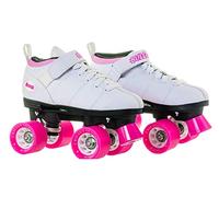 Chicago Ladies Bullet Speed Skate Patines de Velocidad Tipo Bala para Mujer, Blanco y Rosa, White Size 9