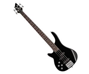 Chicago Left Handed Bass Guitar by Gear4music Black