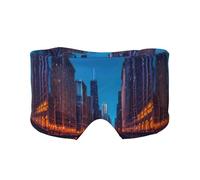 Chicago Night Print - Orejeras para dormir de viaje, bloqueo de ruido y cobertura de luz, ayuda para dormir