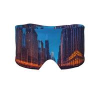 Chicago Night Print - Orejeras para dormir transpirables y ajustables, mantienen el calor, sombreado, ayuda cómoda