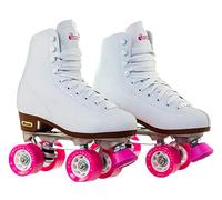 CHICAGO Patines Blancos Mujeres Principiantes, diseño clásico Ajustable de caña Alta para Interiores o Exteriores y Roller Derby