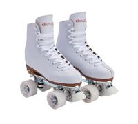 Chicago Patines de Patinaje para Mujer y niña, con Forro de Piel, Patines clásicos Blancos cuádruples
