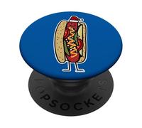 Chicago, Perro Caliente, Navidad, Papá Noel, Sombrero de Amapola, semilla PopSockets PopGrip Adhesivo