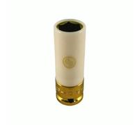 Chicago Pneumatic S422MWP - Unidad cuadrada de 1/2 pulgada, 22 mm, pared fina, protector de rueda, profundo, forma C, 6 puntos, enchufe de impacto