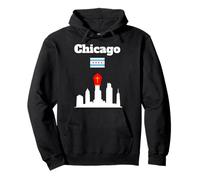 Chicago Pope Leo XIV Chicago Skyline Papa Sombrero Chicago Bandera Sudadera con Capucha