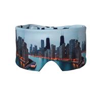 Chicago Print - Orejeras para dormir de viaje, bloqueo de ruido y cobertura de luz, ayuda para dormir