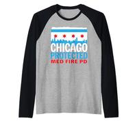 Chicago Protected Med Fire PD, Recuerdo de Chicago Camiseta Manga Raglan