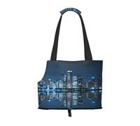 Chicago Reflected - Bolsa de hombro para mascotas, ligera, transpirable, bolsa de viaje para mascotas, 26 x 34 cm, juego de viaje para mascotas