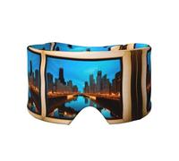 Chicago Reflected Print - Orejeras para dormir transpirables y ajustables, mantienen el calor, sombreado, ayuda cómoda