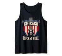 Chicago Rock and Roll Music City Gráfico Camiseta sin Mangas