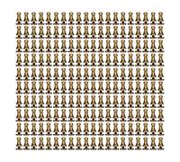 Chicago Screws 6x4mm Pure Copper | 200 Sets Round Head Leather Rivets for Bag/Clothes/Shoes | Strong & Glossy DIY Fasteners (Antique Brass)