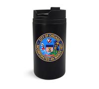 Chicago Seal - Taza de viaje con insignia de recuerdo de viaje, vaso de viaje, taza de café aislada, taza portátil