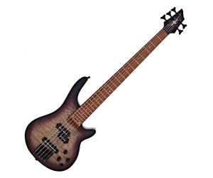 Chicago Select 5-String Bass Guitar by Gear4music Purple Burst