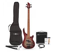Chicago Select Bass Guitar + Amp Pack Reverse Red Burst