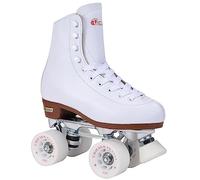 Chicago Skates Patines de Piel con Forro para Mujer, Color Blanco, Talla 38