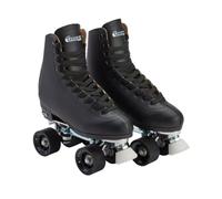 Chicago Men's Premium Leather Lined Rink Roller Classic Black Quad Skates Pista con Forro de Cuero de Primera Calidad para Hombre, Patines clásicos de cuádruple Negro, 38 EU