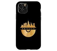 Chicago Skyline, disco de música de vinilo, Illinois IL, Blues Jazz Carcasa para iPhone 11 Pro
