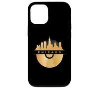 Chicago Skyline, disco de música de vinilo, Illinois IL, Blues Jazz Carcasa para iPhone 12/12 Pro