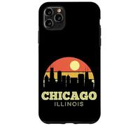 Chicago The Windy City Vintage Sunset Horizonte clásico Carcasa para iPhone 11 Pro Max
