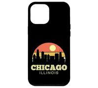 Chicago The Windy City Vintage Sunset Horizonte clásico Carcasa para iPhone 12 Pro Max