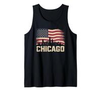 Chicago Tshirt Men Women CG Illinois IL Vintage Retro Camiseta sin Mangas