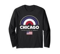Chicago USA Shirt - Chicago Vintage American City Graphic Manga Larga