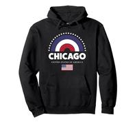 Chicago USA Shirt - Chicago Vintage American City Graphic Sudadera con Capucha