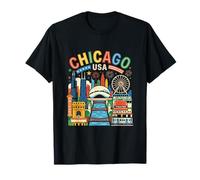 Chicago USA Travel Souvenir City - Regalo turístico Camiseta