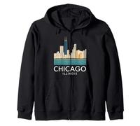 Chicago Windy City Downtown Loop South Side North 312 River Sudadera con Capucha