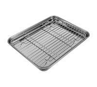 CHICAMPERA 1 juego Bandeja de Hornear con Rejilla Inoxidable Freír y Cocinar para Separación de Aceite Cocinas Hogar y Profesionales