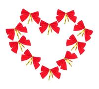 CHICAMPERA 10 Cintas de Terciopelo Rojo para Adornos de Árbol en Boutique y Festivales, Cintas Decorativas para Fiesta y Hogar