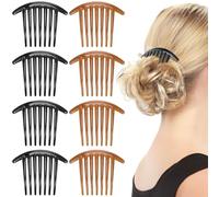 CHICAMPERA 10 Peines Laterales de Acrílico en Forma de Media Luna para Mujer, Accesorios de Cabello Diarios Diseño Clásico y Elegancia para Muchas Ocasiones