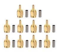 CHICAMPERA 10 Piezas Conector Sma Macho Recto de Adaptador de Crimpado para Antenas Lte y Routers Conectores de de Alta Durabilidad y