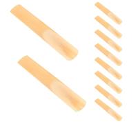 CHICAMPERA 10 Unidades Cañas para Clarinete Fuerza 1.0 con Resistencia Ligera y Articulación Fácil, Material de Caña Beige con Estuche Plástico para Práctica y Presentación