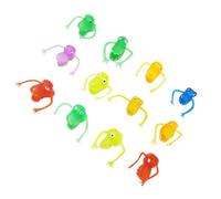CHICAMPERA 12 de Dedo de Dinosaurio de Plástico Pack 12 Unidades Color Aleatorio Juguetes Divertidos y Recuerdos para Fiestas de Cumpleaños