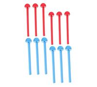 CHICAMPERA 12 Piezas Soportes para Perchas de Plástico Resistentes y Seguros para Jaulas de Periquitos y Canarios Azules Rojos Juguetes para Entrenamiento y Equilibrio de Aves Fáciles de