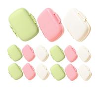 CHICAMPERA 15 Piezas Pastillero Diseño Fácil Acceso 8 Compartimentos de Plástico Portátil para Viaje y Senderismo para Personas Mayores Destreza Manual Limitada